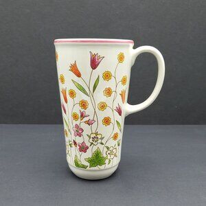 Longaberger Pottery Mother's Day Travel Mug 2011 Mothers Day Floral Flowers Mug